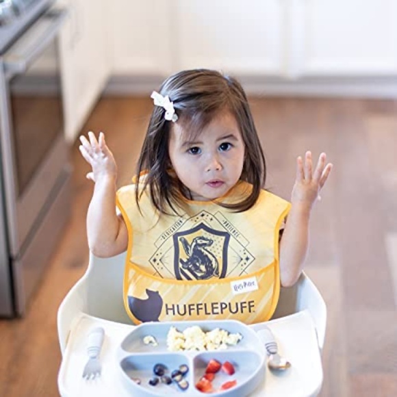 New 6-24m Harry Potter x Bumkins Hufflepuff waterproof bibs. 3 pack. BNWT. - Picture 6 of 7
